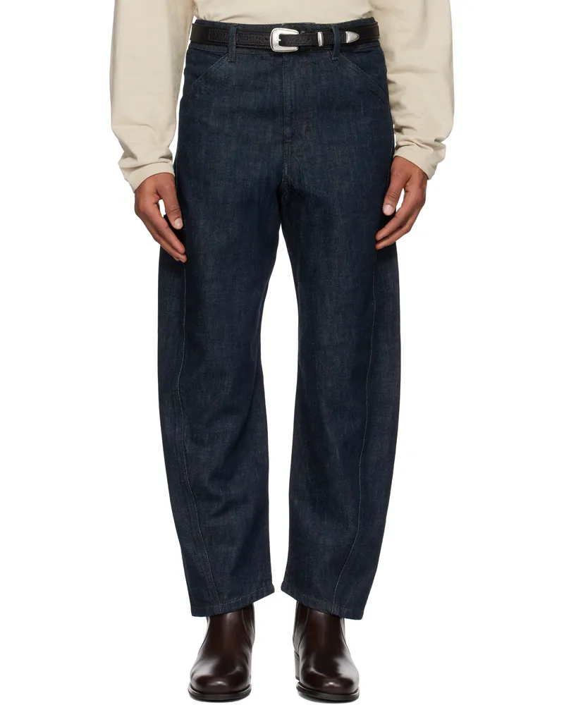 Christophe Lemaire Blue Twisted Workwear Jeans Bl760