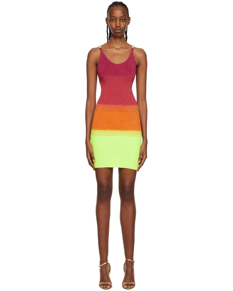 GCDS Multicolor Degradé Minidress Fucsia