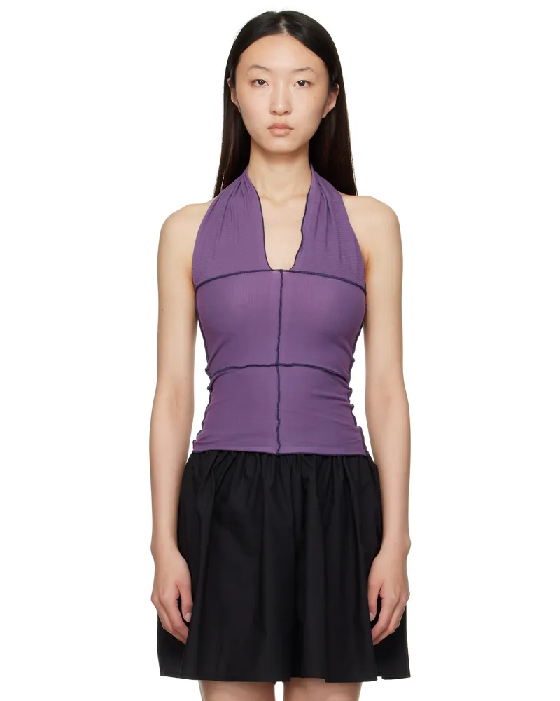 Baserange Purple Cinder Halter Top Venet