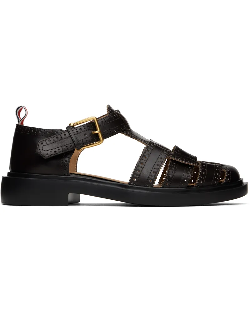 Thom Browne Brown Classic Calf Leather Fisherman Sandals 210