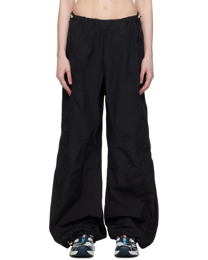 MISBHV Black Drawstring Trousers Black
