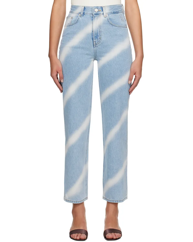 Kijun Blue Oblique Jeans Light