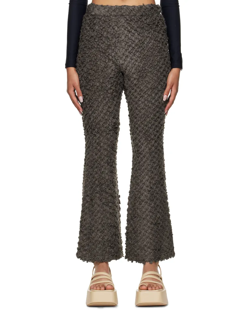 Rokh Brown Flared Trousers 42darkforestbrown