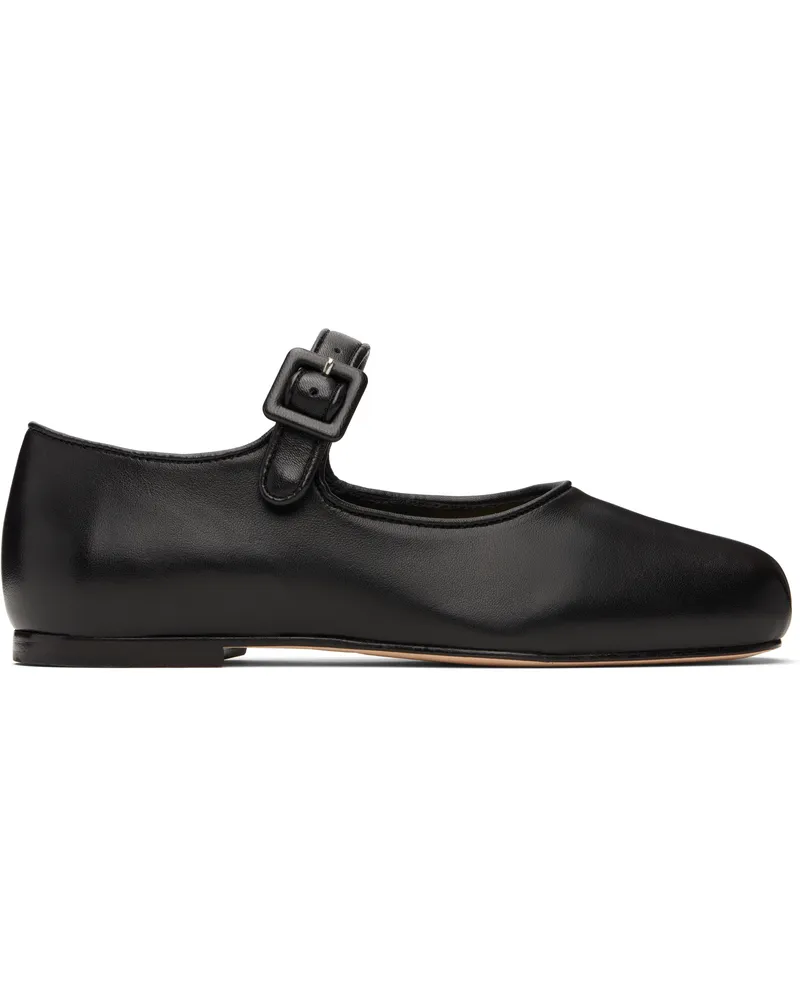 Sandy Liang Black Mary Jane Pointe Ballerina Flats 001