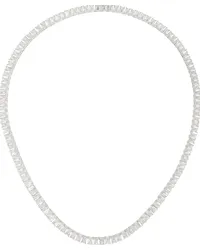 Hatton Labs Silver Emerald Cut Tennis Chain Necklace Silver