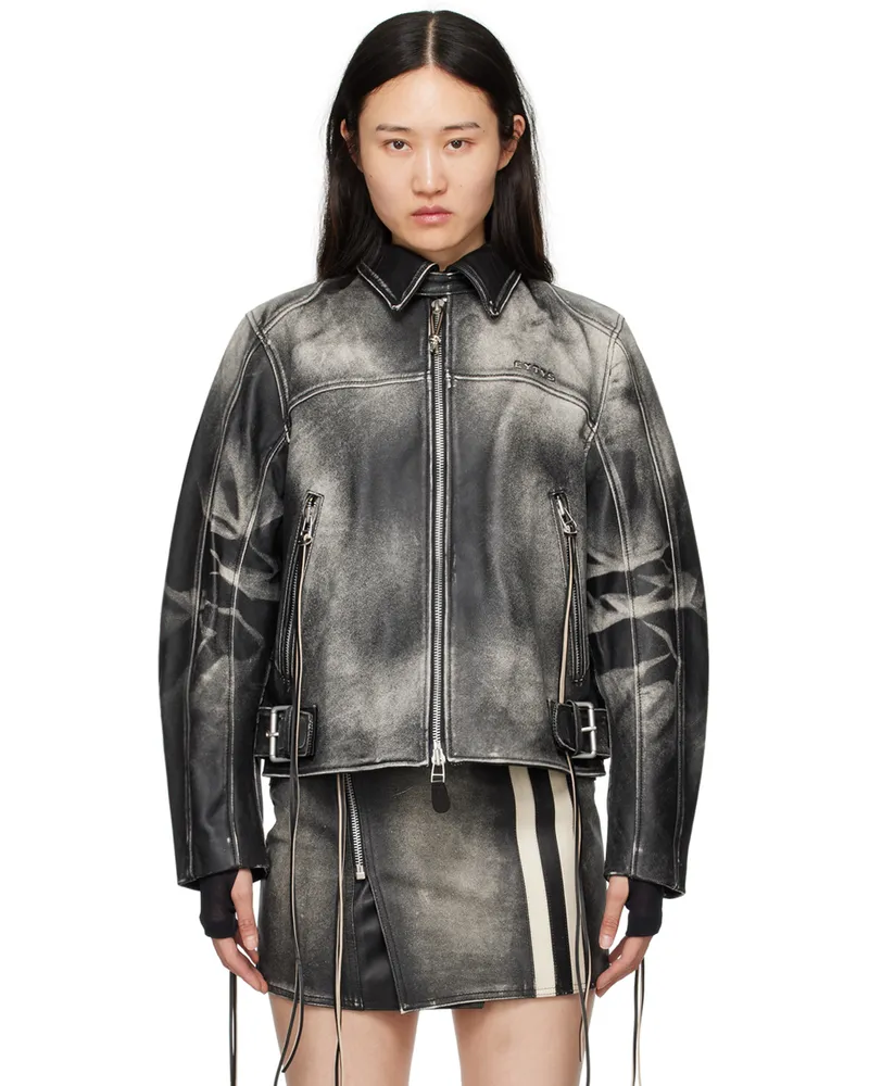 Eytys SSENSE Exclusive Black Flux Leather Jacket Vintage