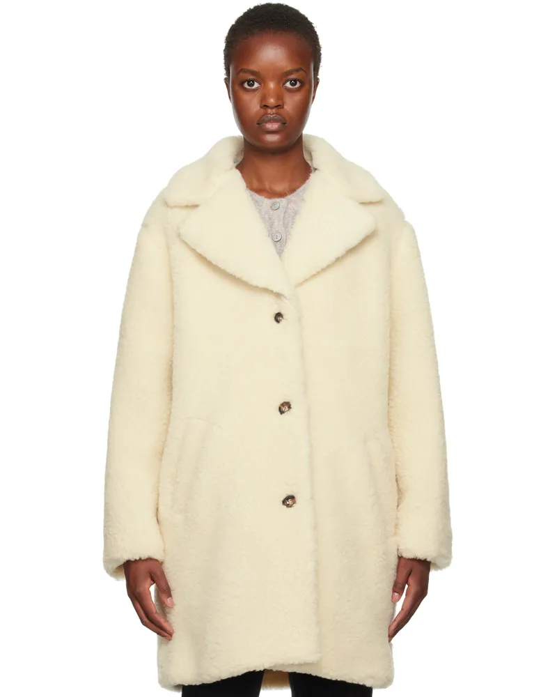 A.P.C. White Nicolette Coat Aad