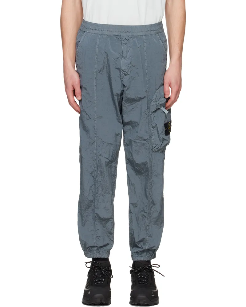 Stone Island Blue Regenerated Nylon Metal ECONYL Cargo Pants V0024