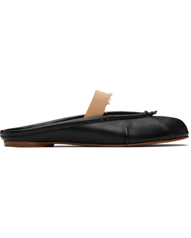 Maison Margiela Black Tabi Elastic Band Mules Ha334