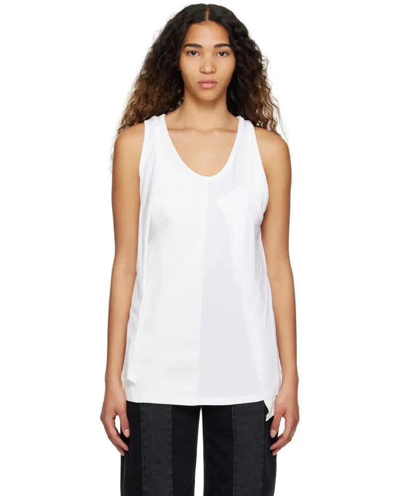 Maison Margiela White Spliced Tank Top 963
