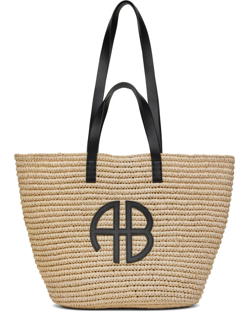 Anine Bing Beige Palermo Tote Multi