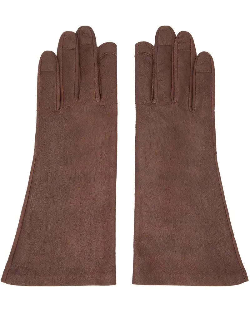 Rick Owens Brown Porterville Short Gloves 93