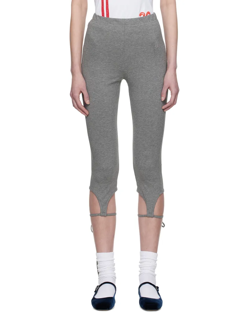 Kijun Gray Capri Leggings Melange