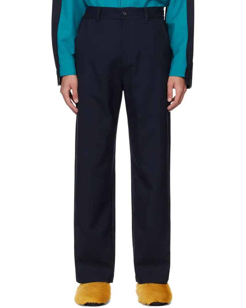 Marni Blue Four-Pocket Trousers 00b99