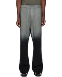 WE 11 DONE Gray & Black Gradient Sweatpants Black