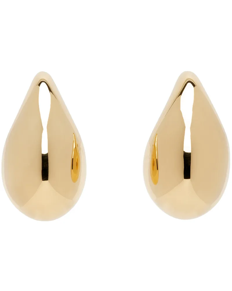 Bottega Veneta Gold Large Drop Earrings 8120