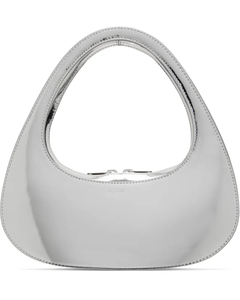 COPERNI Silver Mirrored Baguette Swipe Bag Silver