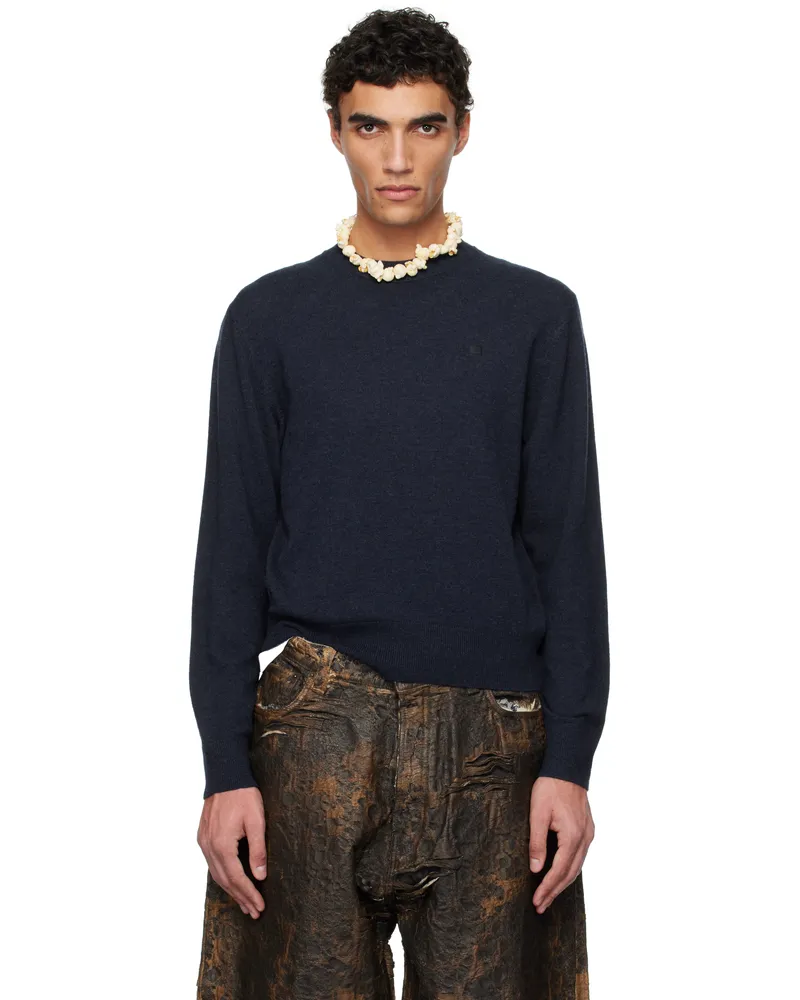 Acne Studios Navy Yak Wool Sweater Ahe