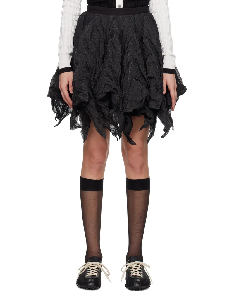 KIKO KOSTADINOV Black Uhura Circle Midi Skirt Sparkle