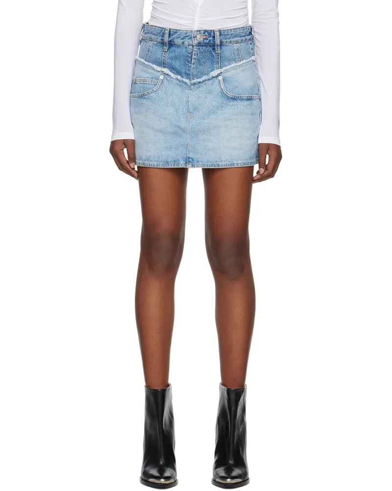 Isabel Marant Blue Narjis Denim Miniskirt 30lu