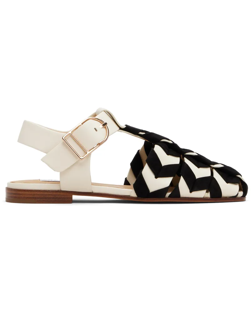 Gabriela Hearst Black & Off-White Willow Sandals Biv