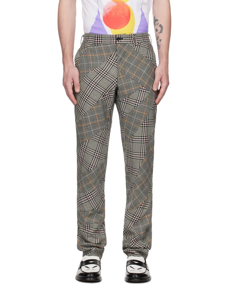 Comme des Garçons Black & White Paneled Trousers 1