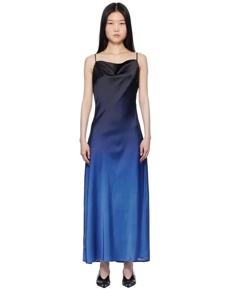 Holzweiler Navy & Blue Eila Print Maxi Dress 1380