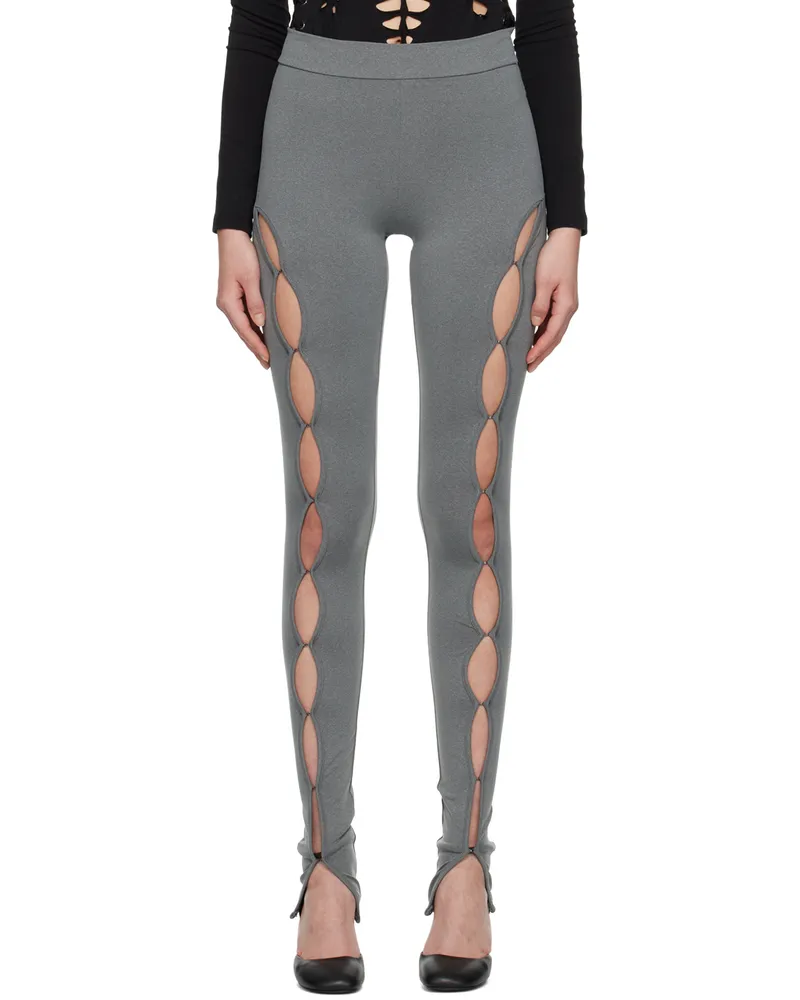 lesugiatelier Gray Vented Leggings Grey