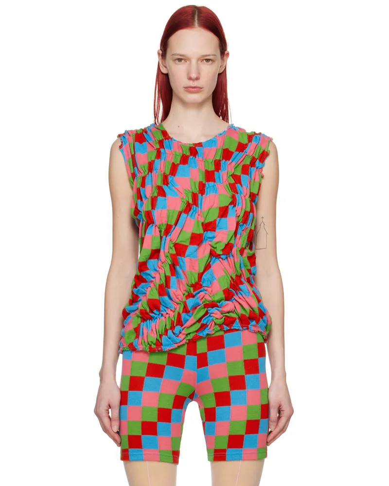 Comme des Garçons Multicolor Ruched Tank Top 1