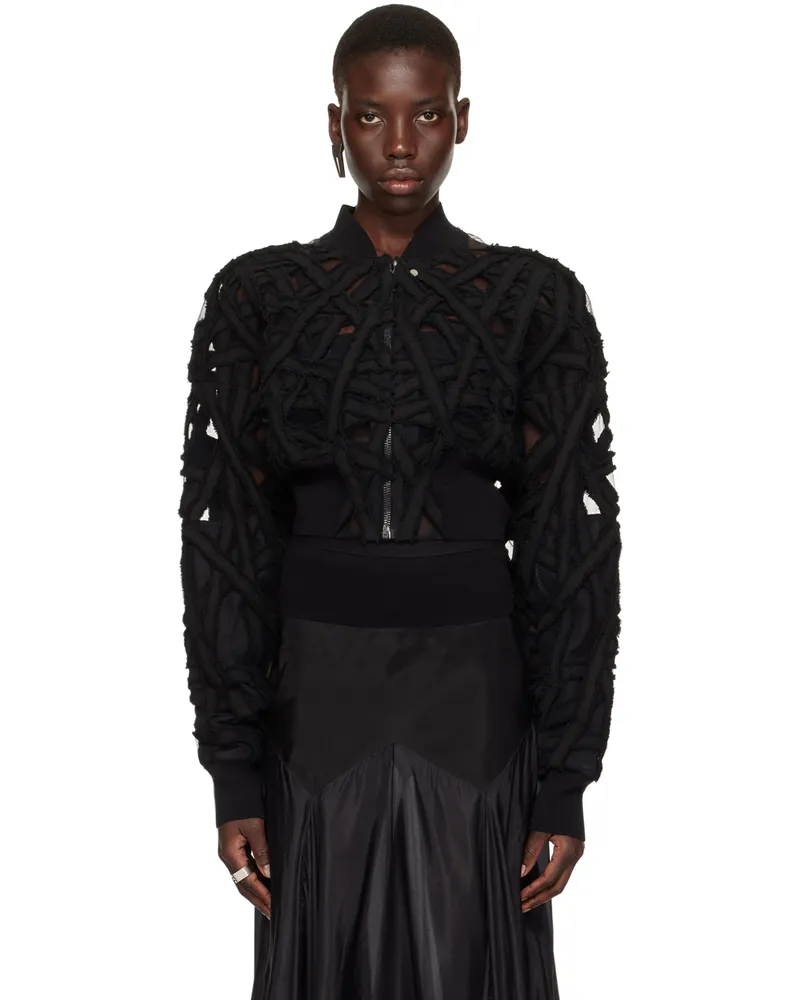 Rick Owens Black Flight Bomber Jacket 09
