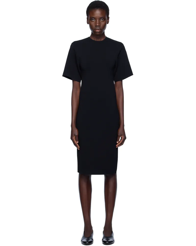 Totême Black Tee Knit Midi Dress Black