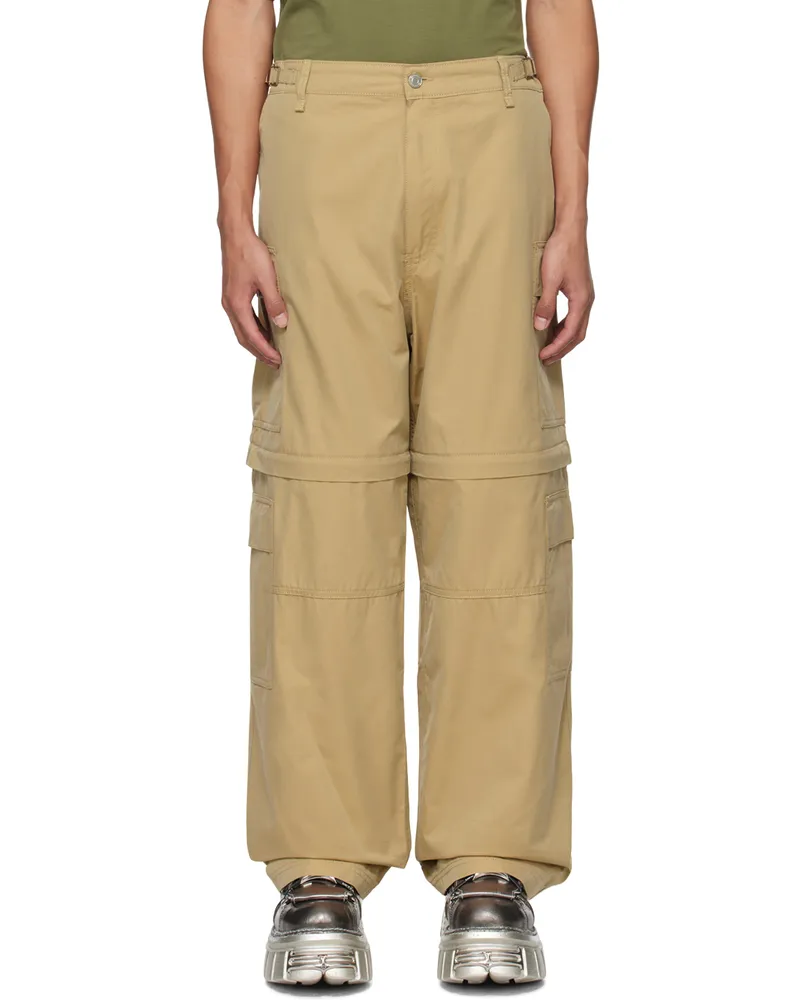 VTMNTS Beige Convertible Trousers Caramel