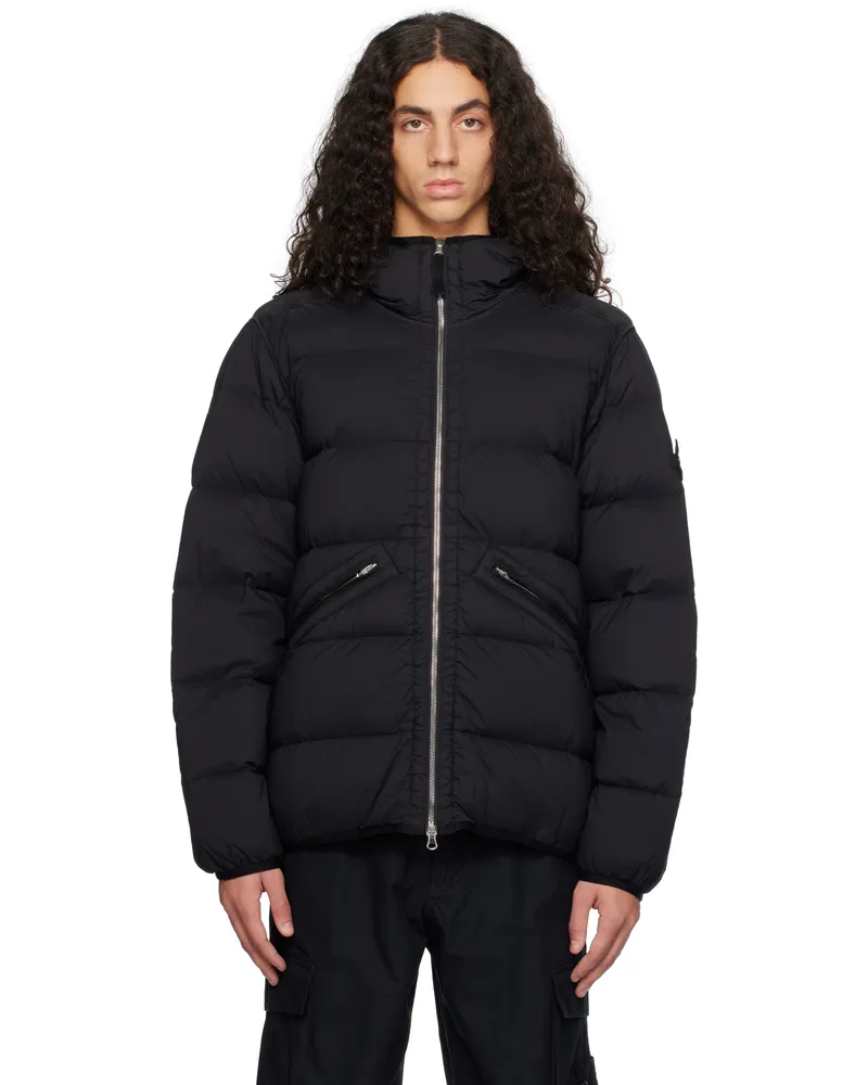 Stone Island Black Seamless Tunnel Nylon Down Jacket V0029