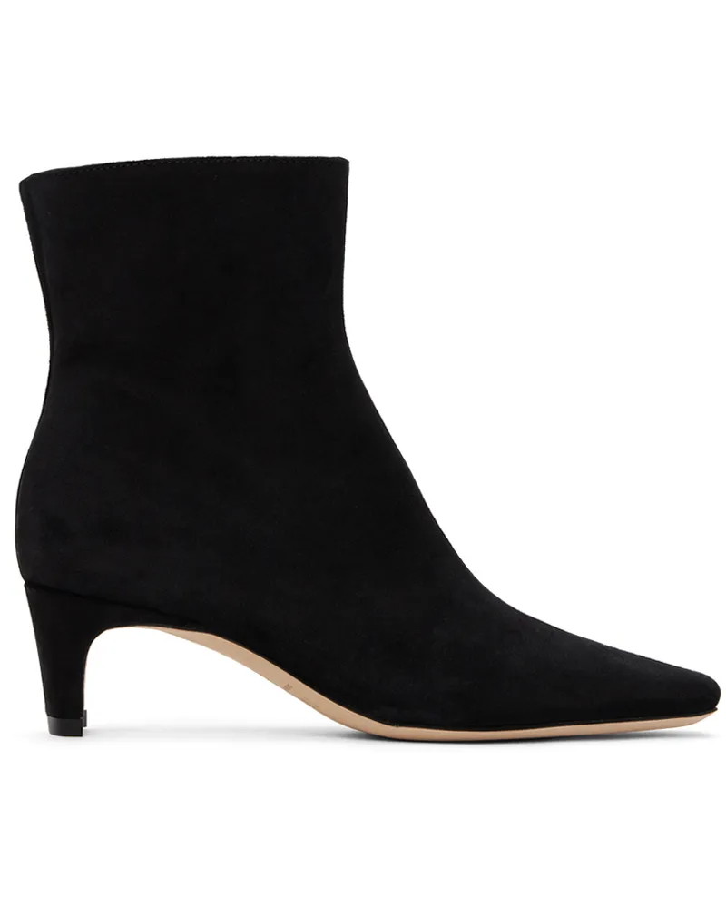 STAUD Black Wally Ankle Boots Blk