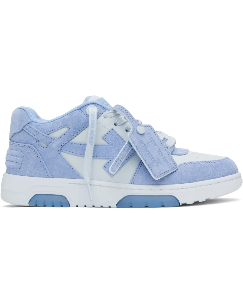 OFF-WHITE Blue Out Of Office Suede Sneakers Dusty