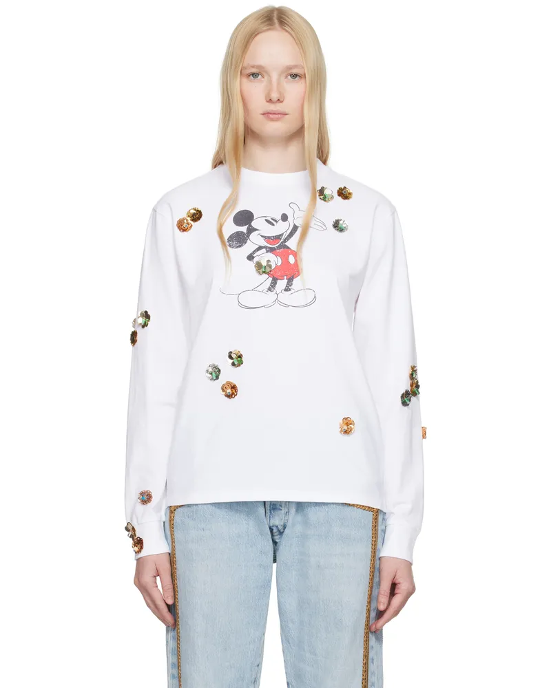 COPERNI White Disney Mickey Long-Sleeved T-shirt White-multicolour