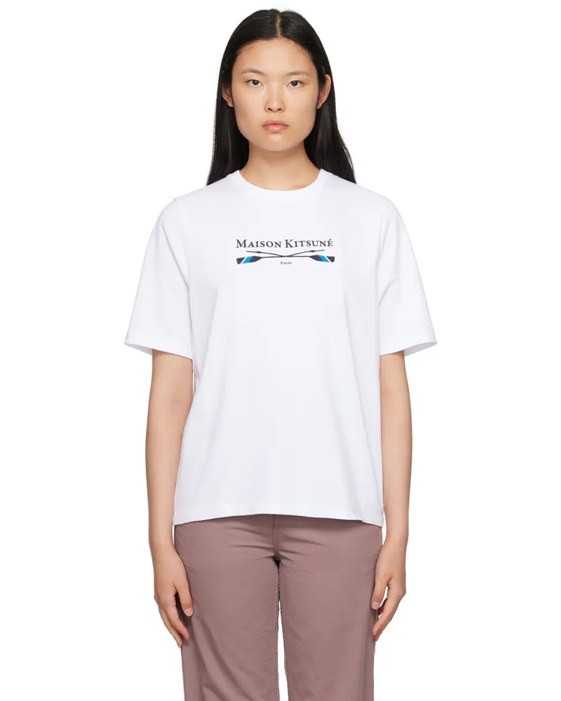 Kitsuné White Embroidered T-Shirt White