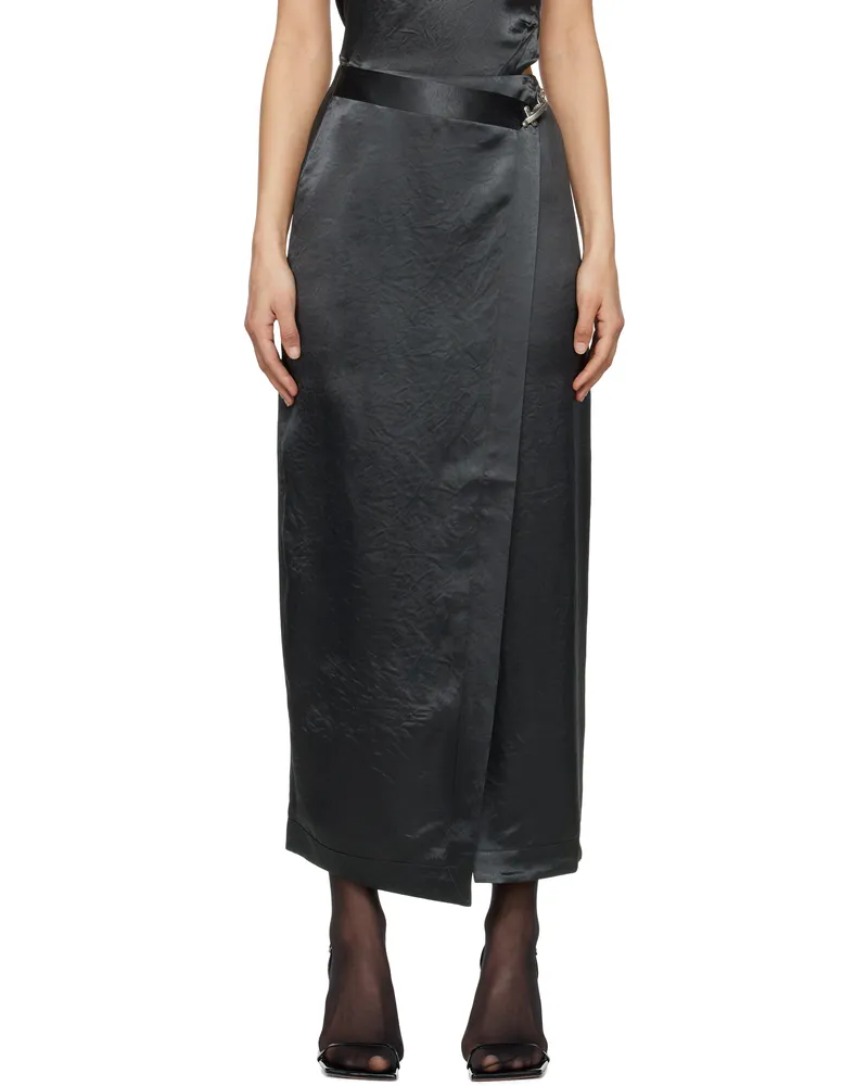 Nanushka Gray Grisel Maxi Skirt Gry