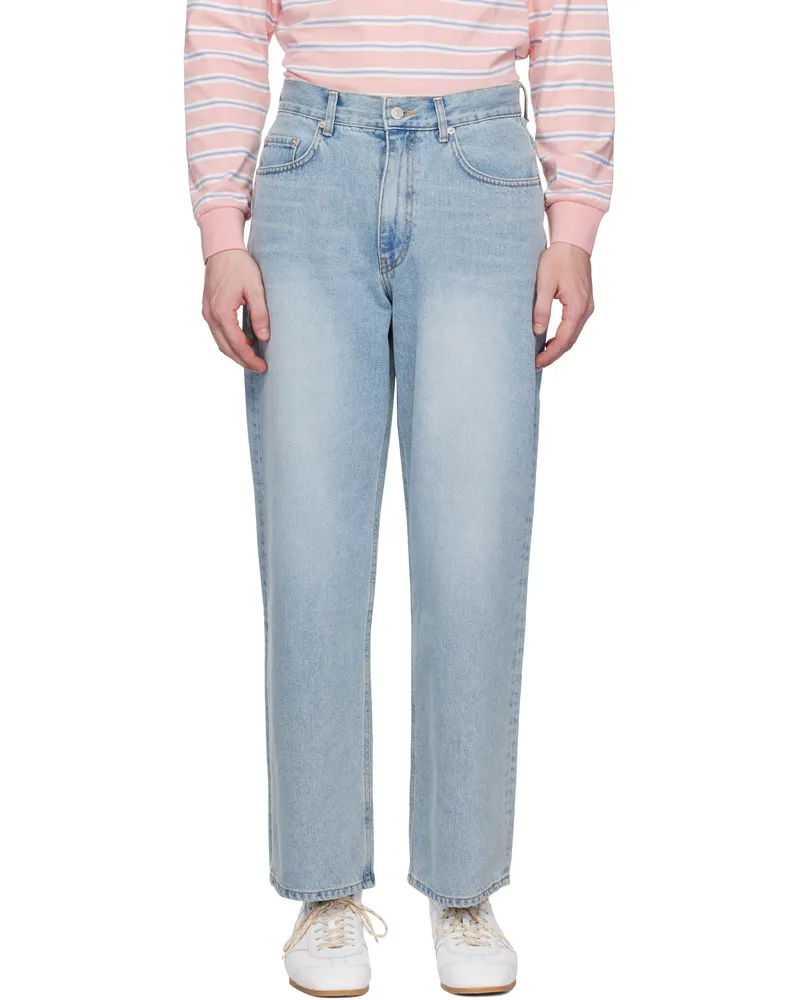 Dunst Blue Low Rise Loose Jeans Light