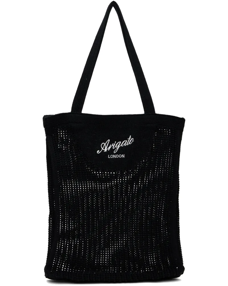 Axel Arigato Black Grid Shopper Tote Black