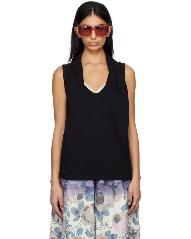 Dries van Noten Black Layered Tank Top 900