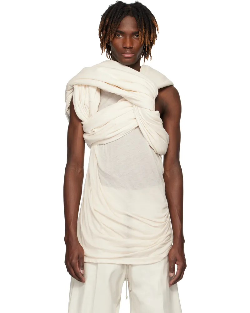 Rick Owens Off-White Hollywood Triple Donut T-shirt Natural