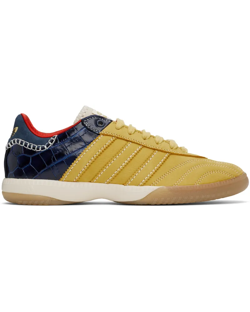 Wales Bonner Yellow & Navy adidas Originals Edition MN Samba Sneakers St