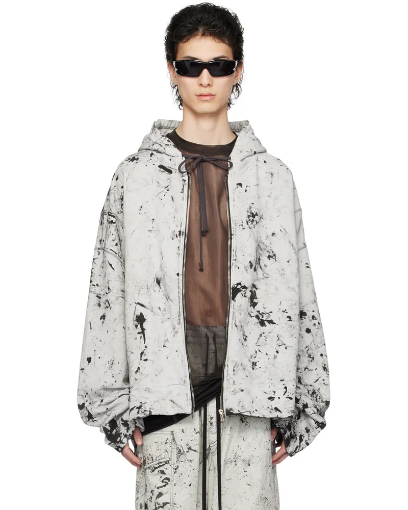 NICOLAS ANDREAS TARALIS Gray Doublesized Hoodie 5