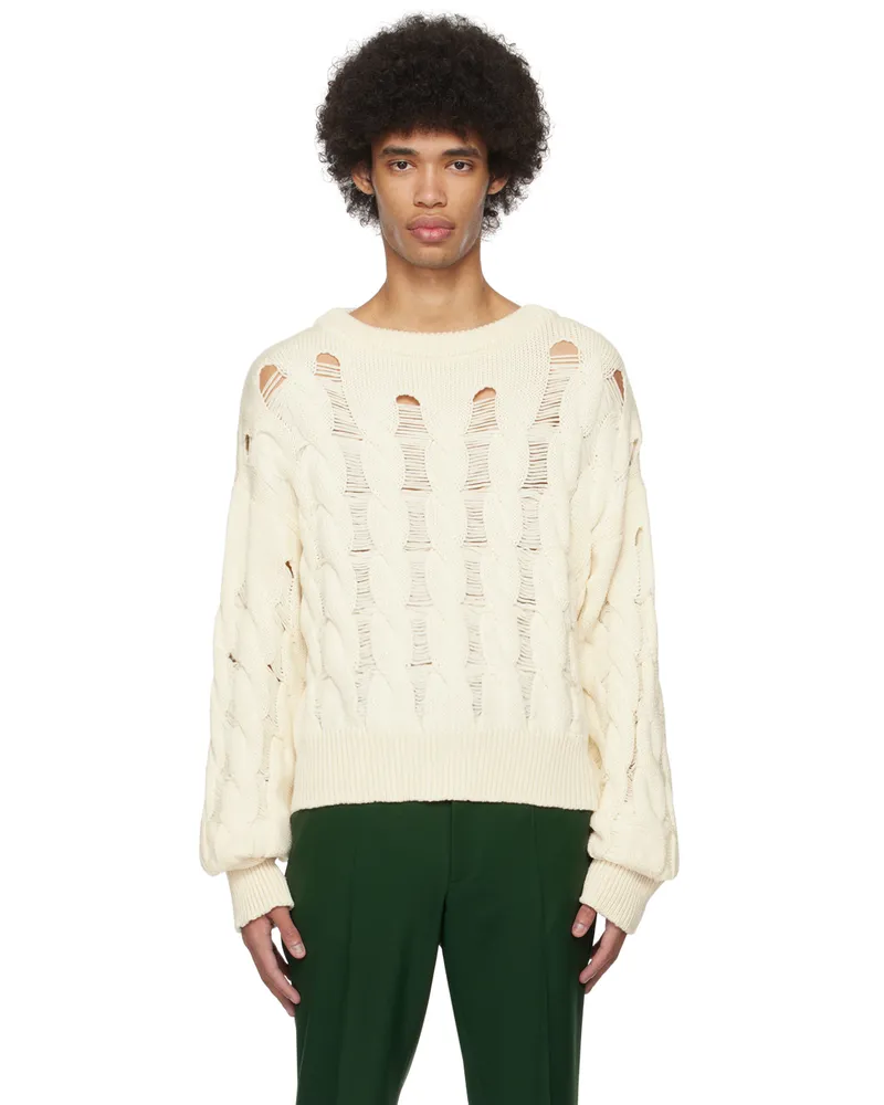 Egonlab Off-White Oversized Sweater Natural