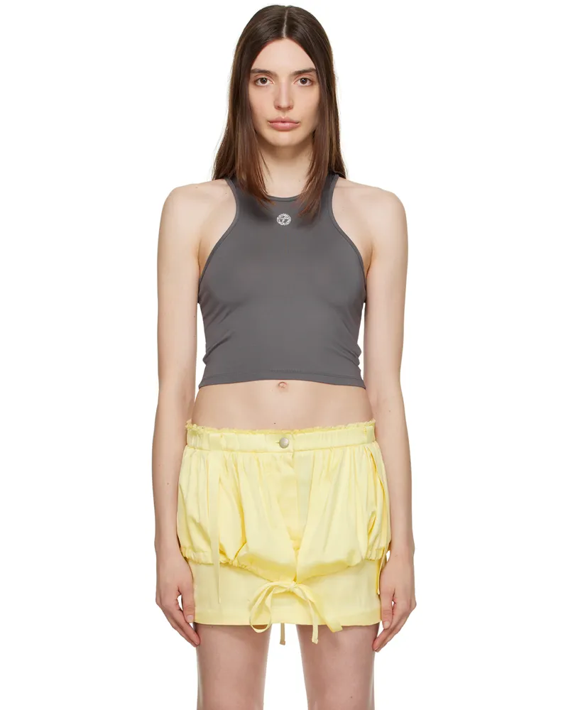 OPEN YY Gray Symbol Tank Top Charcoal