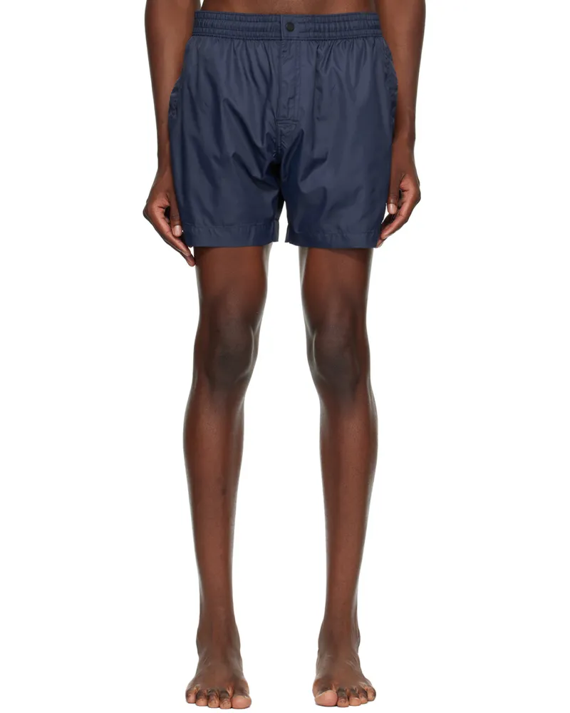HUGO BOSS Navy Double B Monogram Swim Shorts Navy