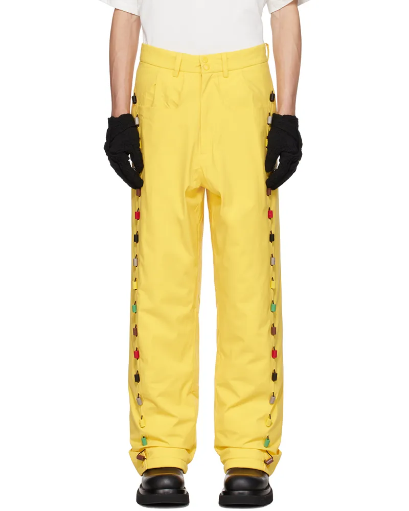 Spencer Badu Yellow Beaded Trousers Yellow