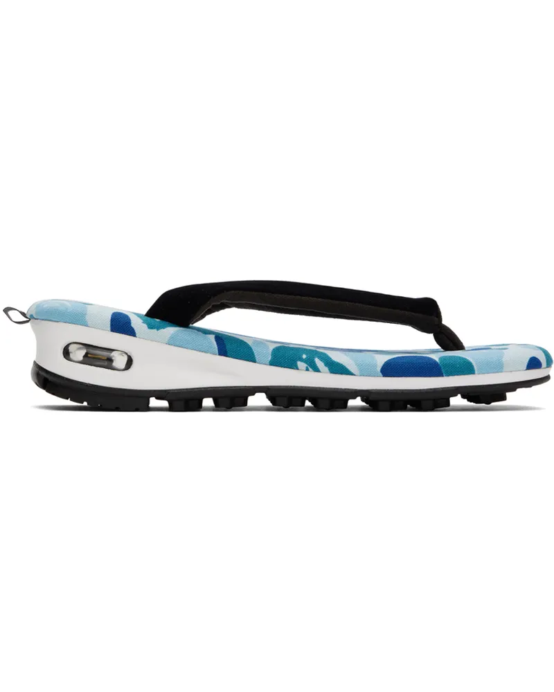 BAPE Blue goyemon Edition ABC Camo Unda Sandals Blue