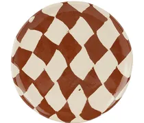 Brown & White Check Side Plate